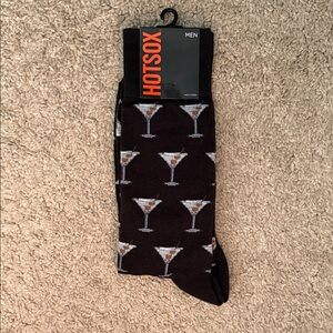 Hot Sox Men's Black Cocktail Socks